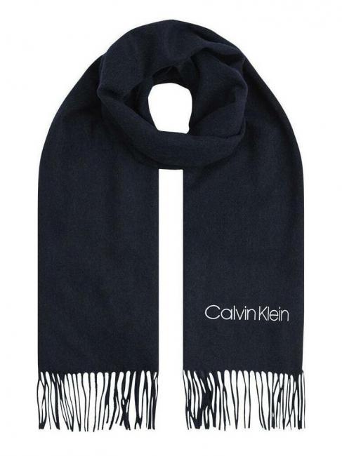 CALVIN KLEIN BASIC WOVEN Wool scarf ck navy - Scarves