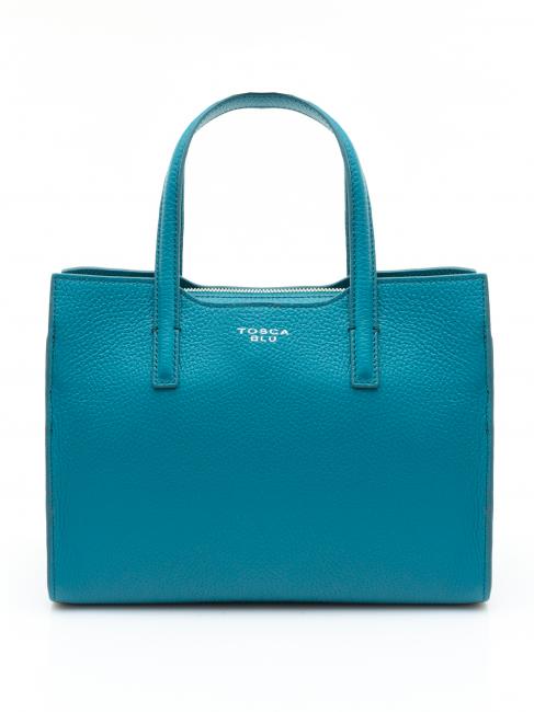 TOSCA BLU VIESTE Handbag, with shoulder strap, in leather turquoise - Women’s Bags
