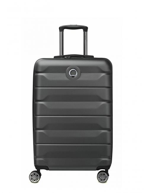 DELSEY AIR ARMOUR Medium Spinner Trolley, Expandable black - Rigid Trolley Cases