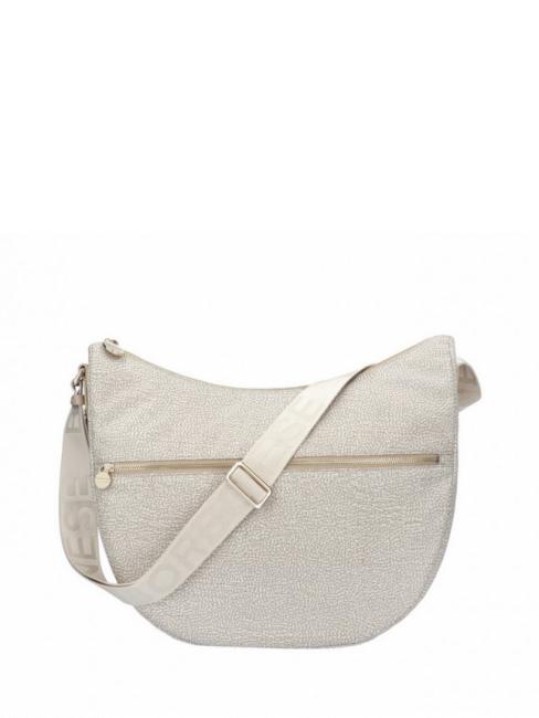 BORBONESE LUNA M LUNA Hobo bag, Medium sand - Women’s Bags