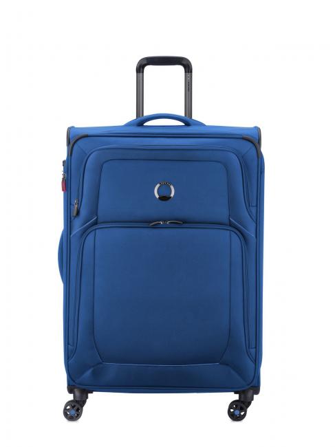 DELSEY OPTIMAX LITE Large trolley, expandable night blue - Semi-rigid Trolley Cases