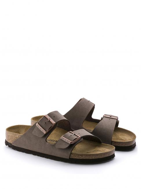 BIRKENSTOCK ARIZONA BIRKO-FLOR NUBUK Slipper sandal mocca - Unisex shoes