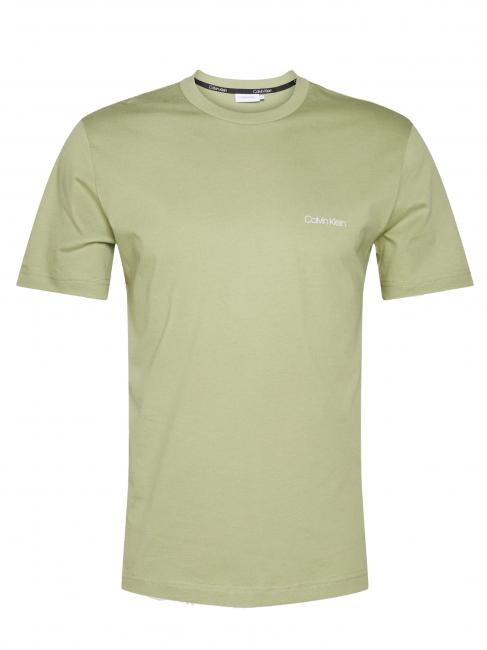 CALVIN KLEIN CHEST LOGO Cotton T-shirt sage - T-shirt