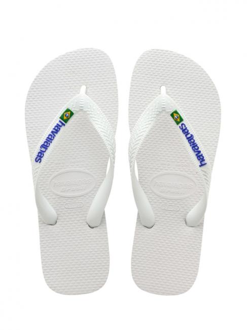 HAVAIANAS BRASIL LOGO Men's flip flops white - Unisex shoes