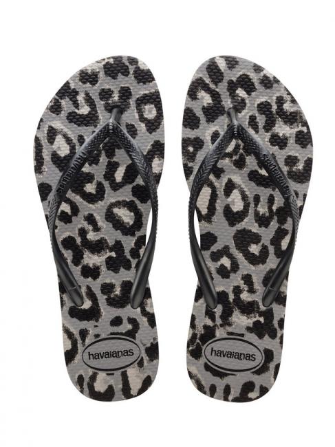 HAVAIANAS SLIM ANIMALS SLIM ANIMALS flip flops steel gray / gray - Women’s shoes