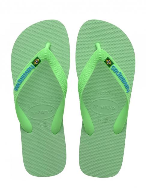 HAVAIANAS BRASIL LOGO Men's flip flops green garden - Unisex shoes