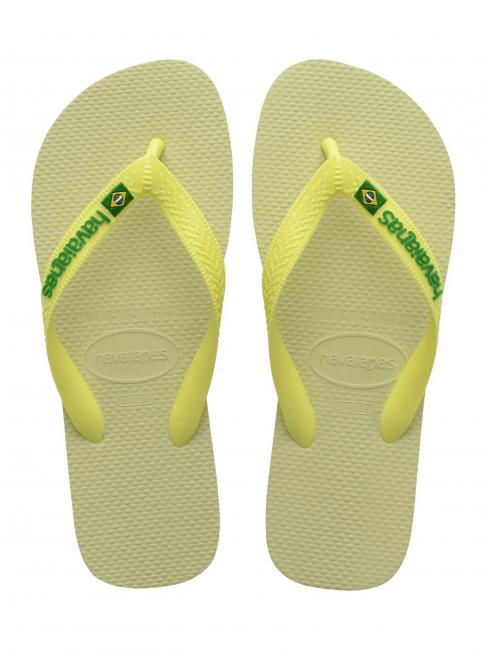 HAVAIANAS BRASIL LOGO Men's flip flops lime green - Unisex shoes