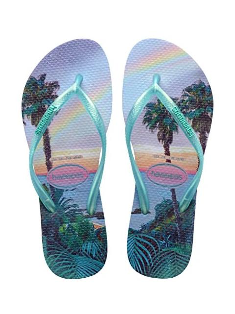 HAVAIANAS  SLIM PAISAGE flip flops quiet lilac - Women’s shoes