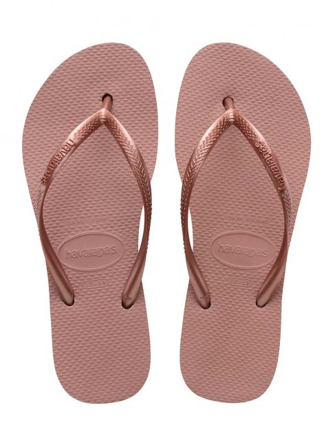 HAVAIANAS  SLIM FLATFORM Women's flip-flops CROCUS / ROSE - Women’s shoes