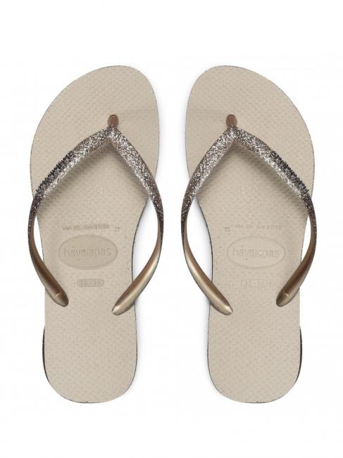 HAVAIANAS SLIM SPARKLE II Flip flops SAND / GRAY - Women’s shoes