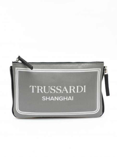 TRUSSARDI CITY POCKET Hand clutch bag shanghai gray - Women’s Bags