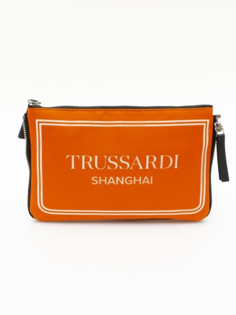 TRUSSARDI CITY POCKET Hand clutch bag shanghai orange - Women’s Bags