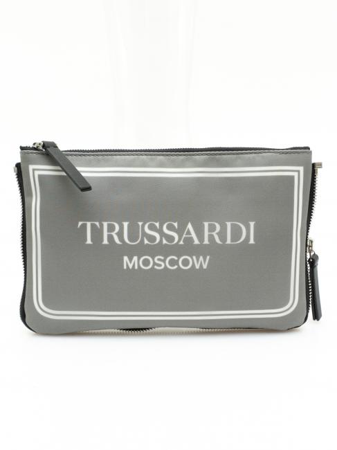TRUSSARDI CITY POCKET Hand clutch bag moscow gray - Women’s Bags