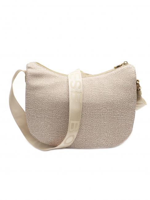 BORBONESE LUNA BAG SMALL ECO LINE LUNA Hobo bag, Small sand - Women’s Bags