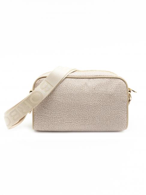 BORBONESE ECO Mini shoulder bag, in fabric sand - Women’s Bags