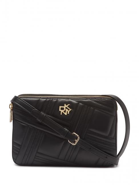 DKNY ALICE Mini shoulder bag in leather blk / gold - Women’s Bags