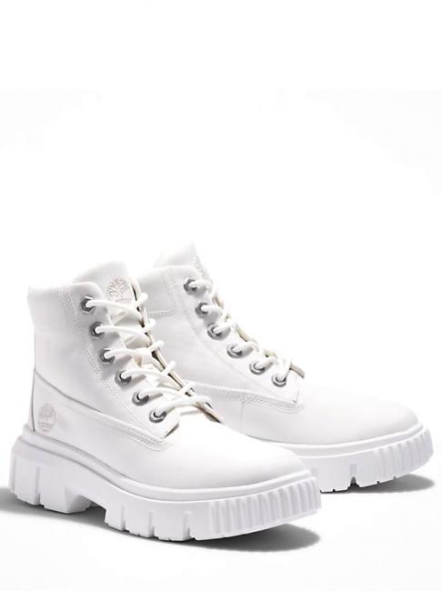 TIMBERLAND GREYFIELD Canvas ankle boots blanc de blanc - Women’s shoes