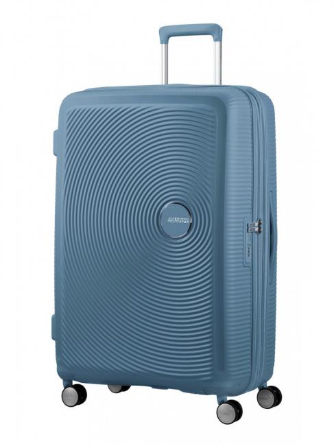 AMERICAN TOURISTER trolley case SOUNDBOX line. large. expandable stone blue - Rigid Trolley Cases