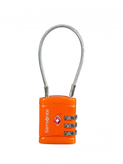 SAMSONITE  GLOBAL TRAVEL Padlock with cable and TSA combination orange - Travel Accessories