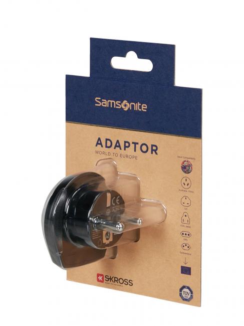 SAMSONITE GLOBAL TRAVEL  Adapter for Mondo - Europe electrical sockets BLACK - Travel Accessories