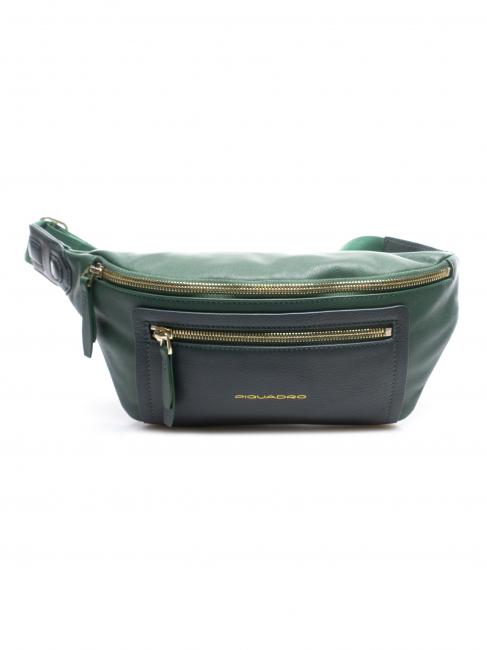 PIQUADRO W104  Leather belt bag GREEN - Hip pouches