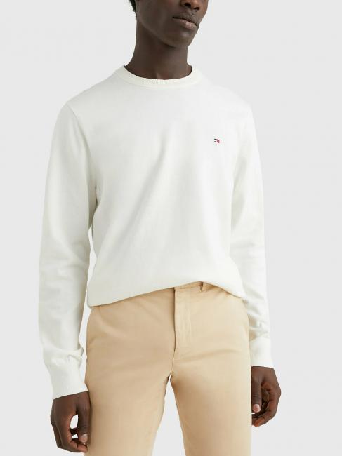 TOMMY HILFIGER 1985 CREW Cotton blend sweatshirt ivory - Men's Sweaters