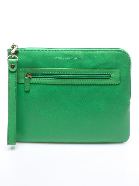PIQUADRO CRAYON  CRAYON Clutch bag for ipad 2 GREEN - Tablet holder& Organizer
