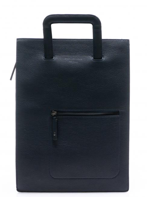 PIQUADRO IPad carrying bag DAVID, in leather blue - Tablet holder& Organizer