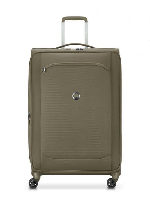 DELSEY MONTMARTRE AIR 2.0 Extra Large trolley, expandable teal - Semi-rigid Trolley Cases