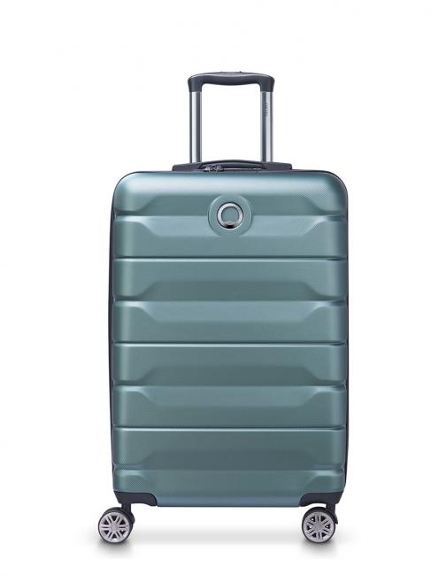 DELSEY AIR ARMOUR Medium Spinner Trolley, Expandable green - Rigid Trolley Cases