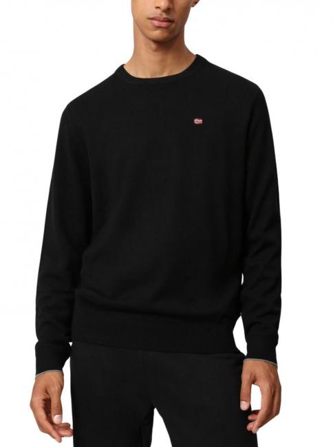 NAPAPIJRI DAMAVAND C 3 Wool crewneck sweater black 041 - Men's Sweaters