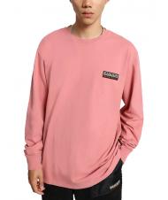 NAPAPIJRI S-PATCH Long-sleeved cotton shirt pink lulu - Men's Sweaters - 1