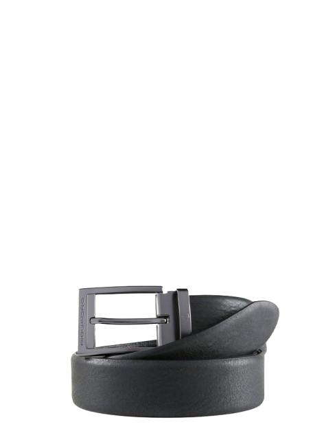 PIQUADRO TALLIN Custom shortenable belt in leather Black - Belts