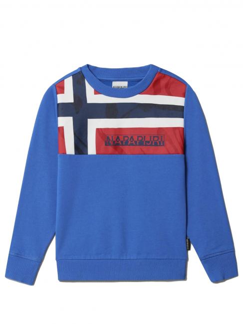 NAPAPIJRI k beri c felpa girocollo cotone Crewneck sweatshirt blue dazzling - Baby Sweatshirt