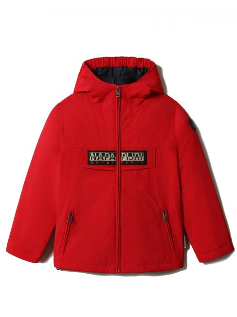 NAPAPIJRI k rainforest op giacca Jacket with zip and hood red tango - Baby Jackets