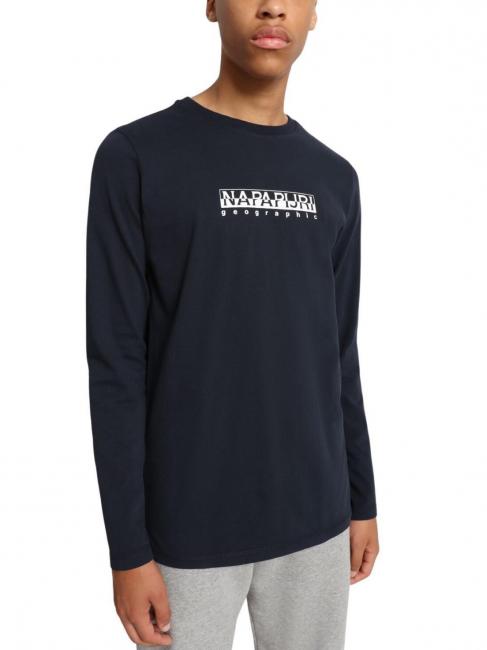 NAPAPIJRI k s-box ls tshirt cotone Long-sleeved shirt blu marine - Child T-shirt