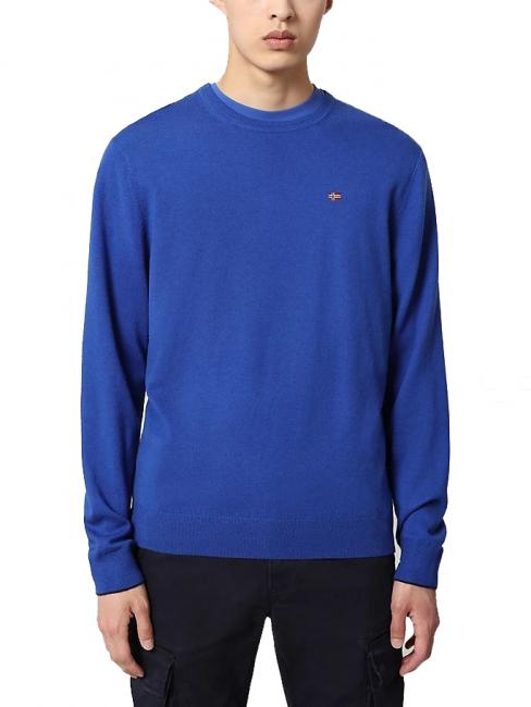 NAPAPIJRI DAMAVAND C 3 Wool crewneck sweater blue dazzling - Men's Sweaters