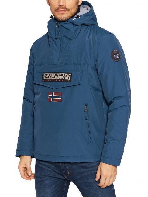 NAPAPIJRI RAINFOREST POCKET 1 Hooded windbreaker blue french - Men's Jackets