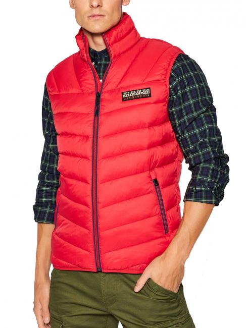 NAPAPIJRI AERONS V 2 Sleeveless jacket red tango - Sleeveless jackets for men