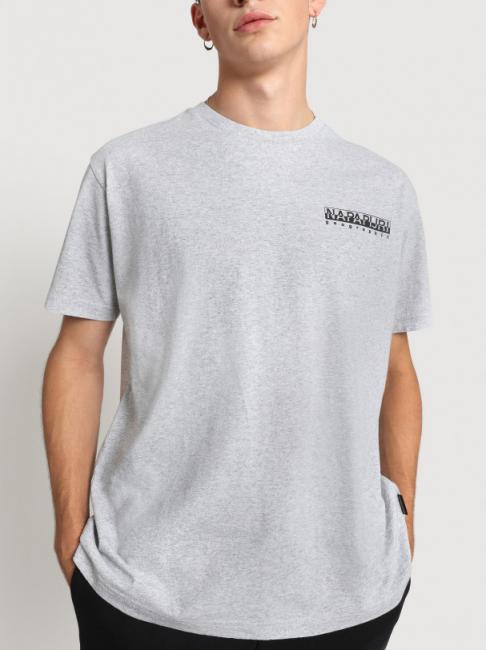 NAPAPIJRI S-SARETINE SS Cotton T-shirt light gray melange - T-shirt