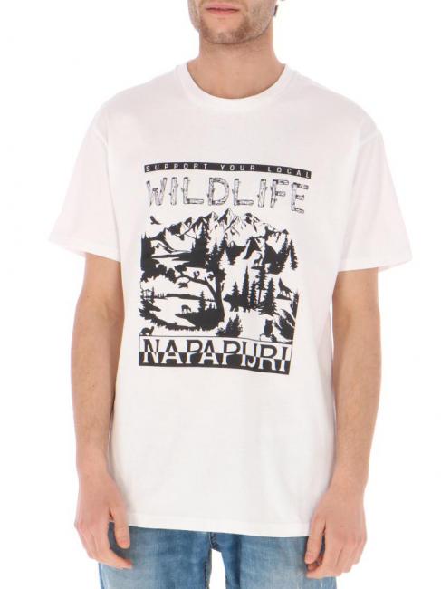 NAPAPIJRI S-LATEMAR Cotton T-shirt bright white ss - T-shirt
