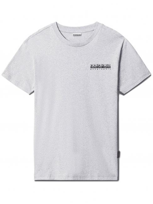 NAPAPIJRI S-LATEMAR Cotton T-shirt light gray melange - T-shirt