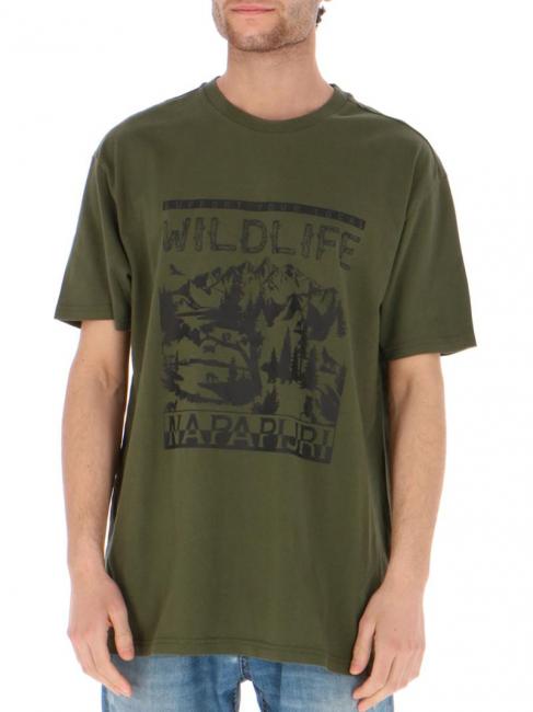NAPAPIJRI S-LATEMAR Cotton T-shirt green depths - T-shirt