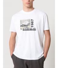 NAPAPIJRI SULE Cotton T-shirt wht grp f8e - T-shirt - 1