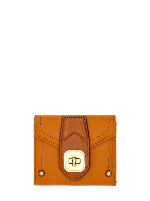 THE BRIDGE PIANOSA Small leather wallet Mustard Yellow / Gold - Women’s Wallets