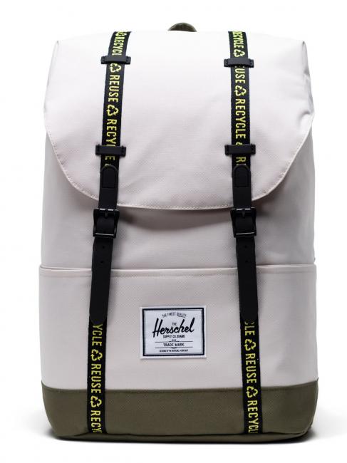 HERSCHEL RETREAT ECO Laptop backpack 15.6 " moonbeam / ivy green - Backpacks & School and Leisure
