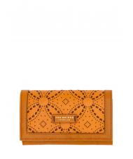 THE BRIDGE CERBOLI Leather wallet Mustard Yellow / Gold - Women&rsquo;s Wallets - 1