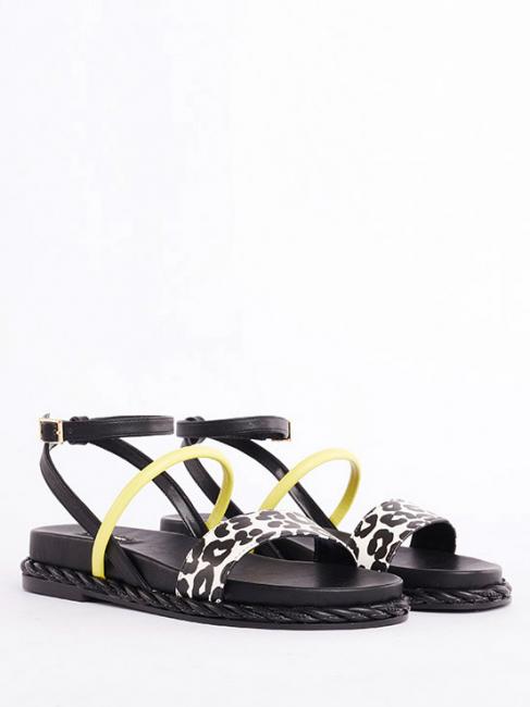 GAUDÌ VALENTINA Low sandals with strap macula white - Women’s shoes