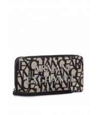 ARMANI EXCHANGE MAXI LOGO Large zip around wallet with cuff white - Women&rsquo;s Wallets - 1