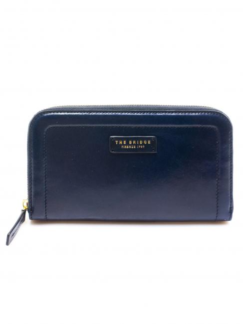 THE BRIDGE PANZANI Leather wallet cobalt blue abb. gold - Women’s Wallets